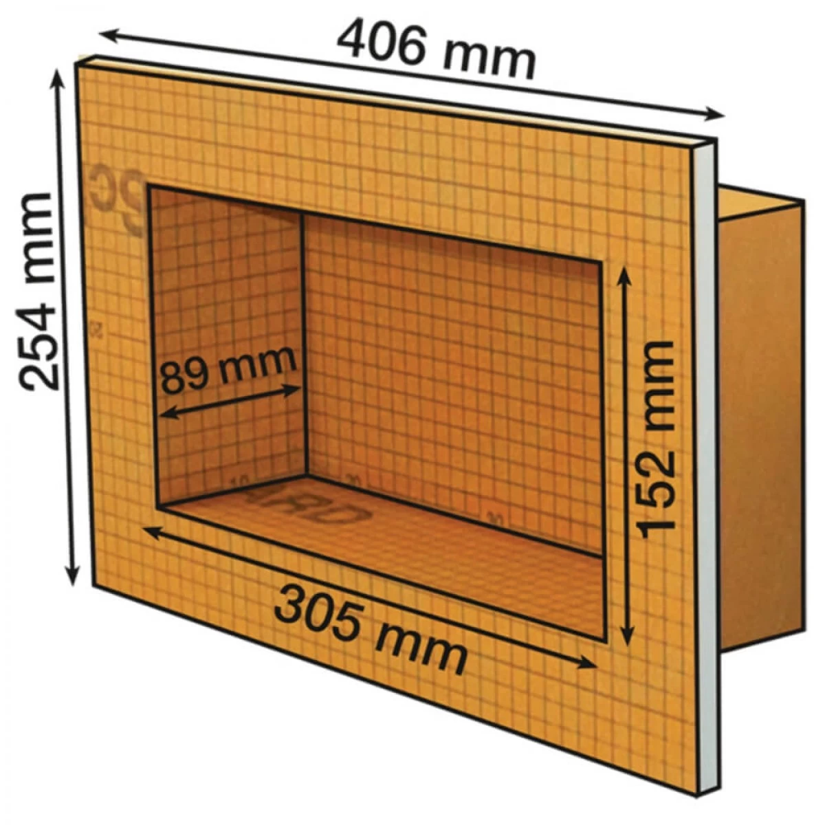 Schluter Kerdi Board-N 305 X 152 X 89 Mm 1 Schluter Kerdi Board-N 305 X 152 X 89 Mm