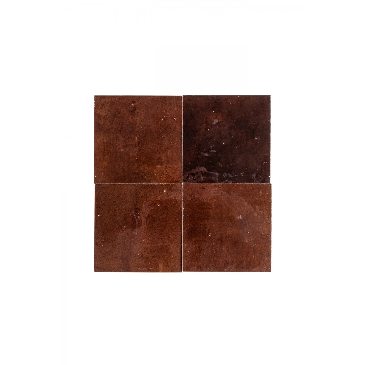 Zelliges Marron Foncé 10x10 Cm 3 Zelliges Marron Foncé 10x10 Cm - Afbeelding 3