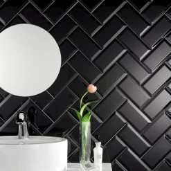 CE.SI Nero Mat Metrotegel 7.5x15cm