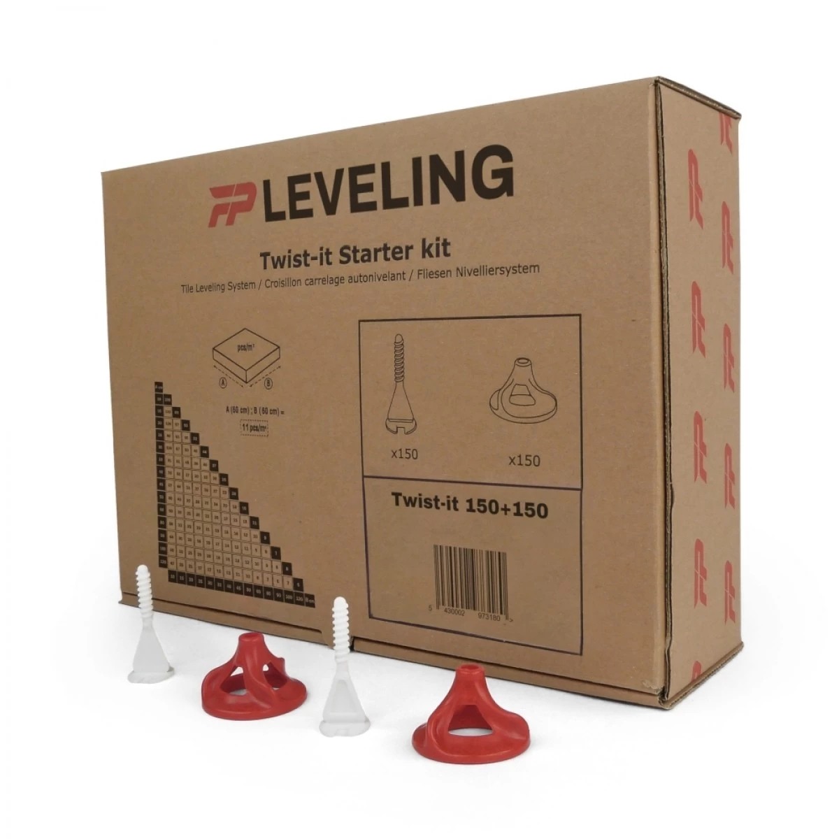 FP Leveling Twist-it Set 3 Mm (150 St.) 1 FP Leveling Twist-it Set 3 Mm (150 St.)
